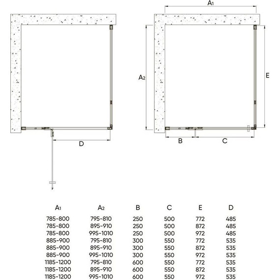 Душевое ограждение Veconi Rovigo 100x100 см RV073B-100100-01-C4, чёрный/прозрачное - фото 4