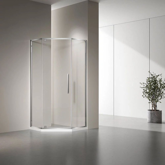 Душевое ограждение Veconi Rovigo 90x90 см RV35-90-01-C7, хром/прозрачное - фото 2