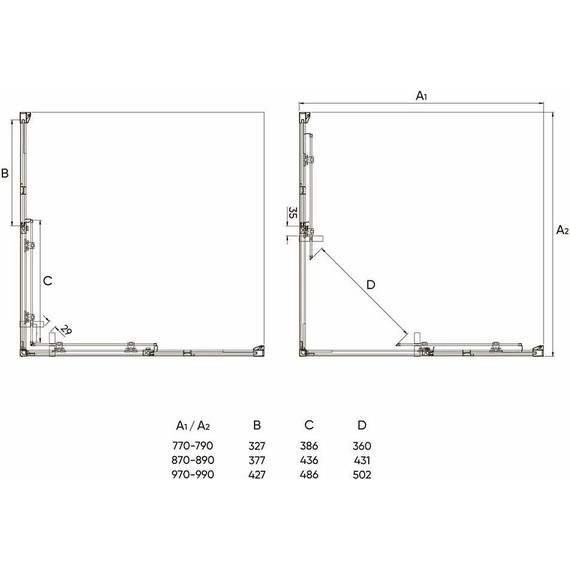Душевое ограждение Veconi Rovigo 100x100 см RV47B-100-01-C4, чёрный/прозрачное - фото 5