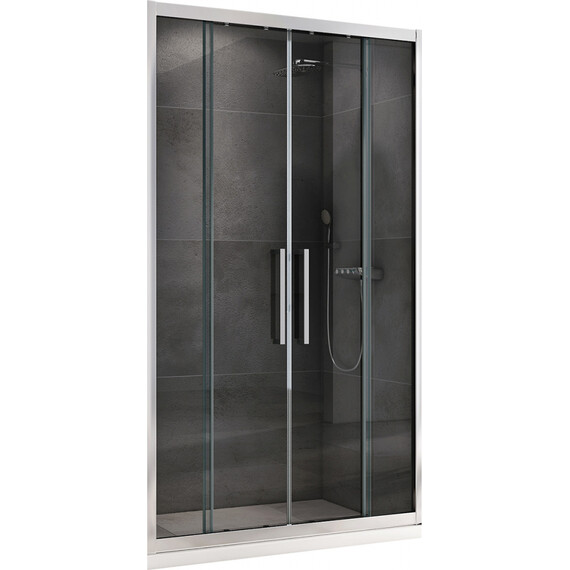 Душевая дверь Abber Schwarzer Diamant 140 см AG33140H, хром/прозрачное - фото 