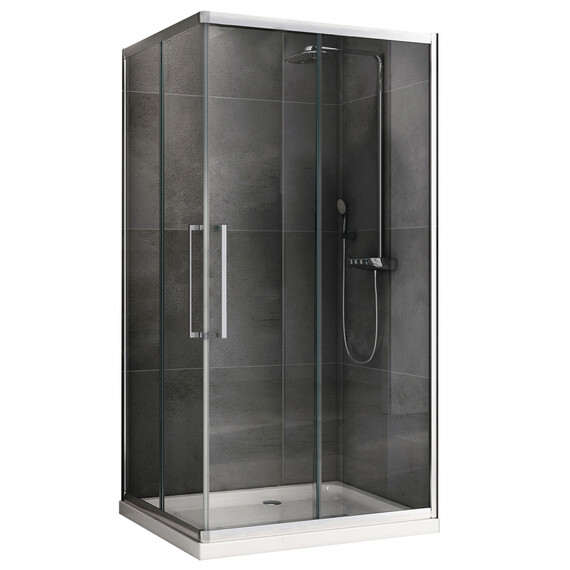 Душевое ограждение Abber Schwarzer Diamant 120х90 см AG02129H, хром/прозрачное - фото 