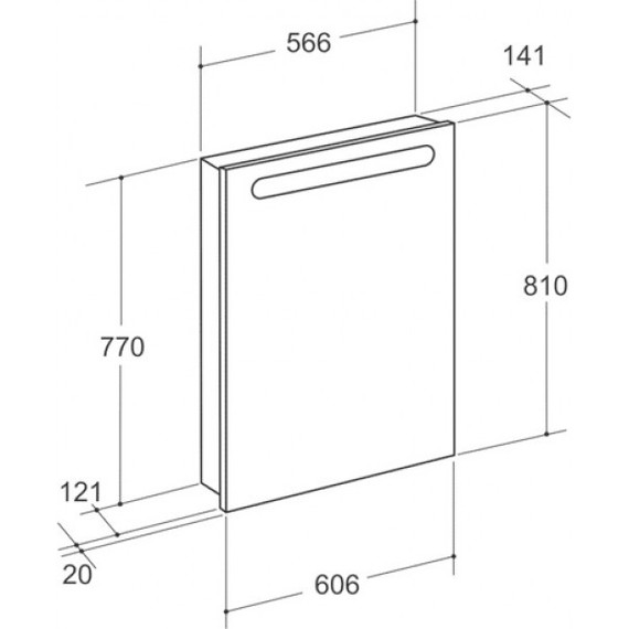 Зеркальный шкаф Roca Victoria Nord 60 см левый ZRU9000029, белый - фото, картинка 9 Зеркальный шкаф Roca Victoria Nord 60 см левый ZRU9000029, белый - фото 9