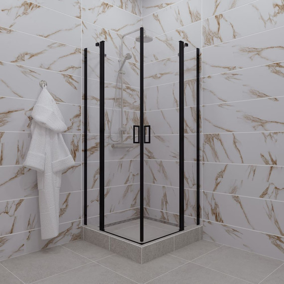 Душевое ограждение Triton Тау 90x90 см, чёрный/прозрачное - фото 6