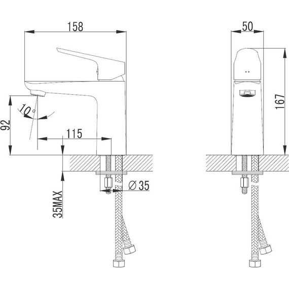 Смеситель для раковины Azario Campo AZ-KX168275C - фото, картинка 2 Смеситель для раковины Azario Campo AZ-KX168275C - фото 2