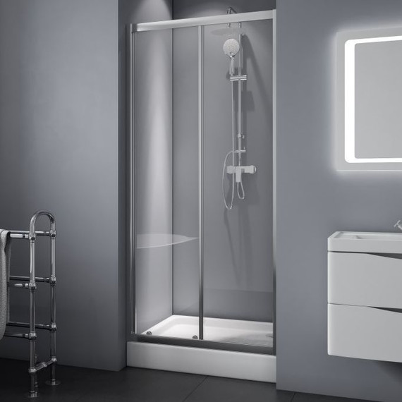 Душевая дверь BelBagno 120 см DUE-BF-1-120-C-Cr, хром/прозрачное - фото 