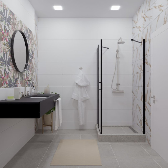 Душевое ограждение Triton Йота 90x90 см, чёрный/прозрачное - фото 2