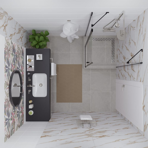 Душевое ограждение Triton Йота 90x90 см, чёрный/прозрачное - фото 5