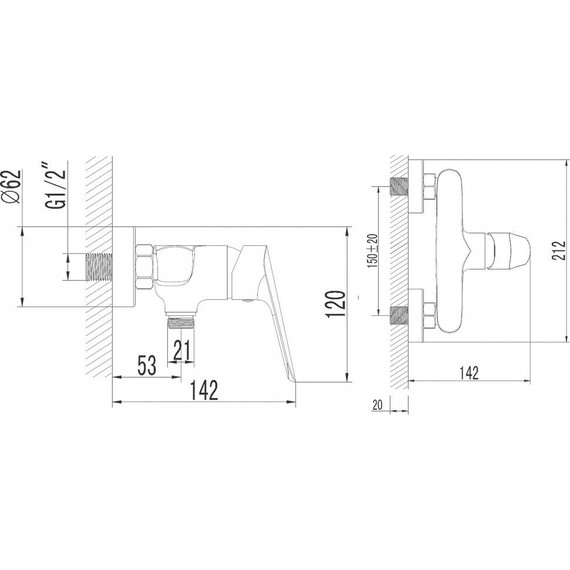 Смеситель для душа Azario Campo AZ-KX338275C - фото 2