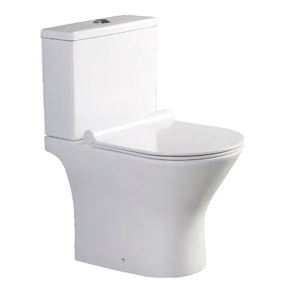 Унитаз-компакт безободковый Azario Verde AZ-2224 с крышкой микролифт - фото 