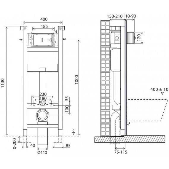 Инсталляция для унитаза BelBagno BB004-40 Expert - фото 6