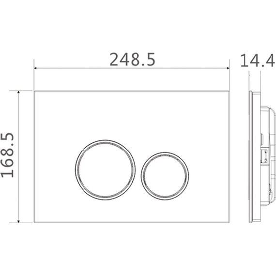 Кнопка смыва Charus Bagliore FP.330.WHITE.10, белый атлас - фото 2