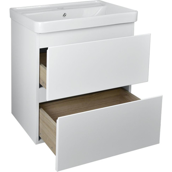 Тумба подвесная с раковиной Azario Мила 60 см CS00080140, белый - фото, картинка 2 Тумба подвесная с раковиной Azario Мила 60 см CS00080140, белый - фото 2