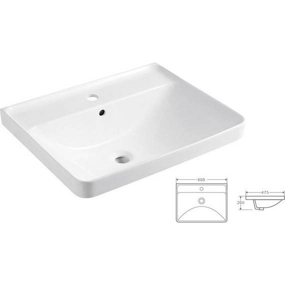 Тумба подвесная с раковиной Azario Ника 60 см CS00080143, белый - фото, картинка 3 Тумба подвесная с раковиной Azario Ника 60 см CS00080143, белый - фото 3