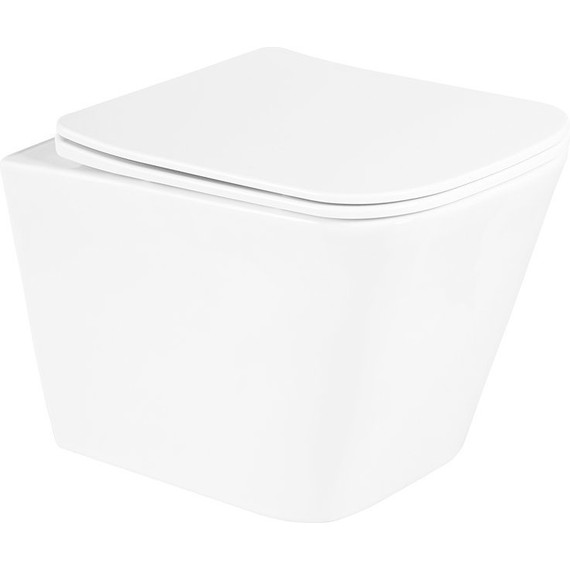 Инсталляция с подвесным безободковым унитазом BelBagno Due BB3103CHR/SC/BB002-80/BB014-SR-BIANCO (кнопка смыва Sfera, белый) - фото 3