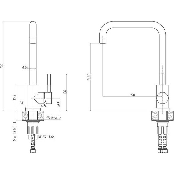 Смеситель для кухни Haiba HB70304-4, нержавеющая сталь - фото, картинка 3 Смеситель для кухни Haiba HB70304-4, нержавеющая сталь - фото 3