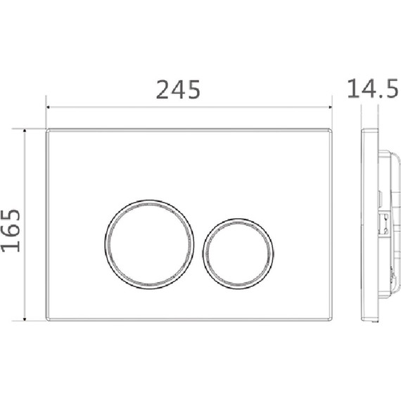 Кнопка смыва Charus Spazio FP.330.DW.01, чёрный свет - фото 2