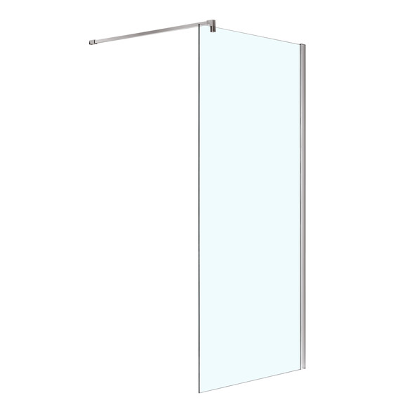 Душевая перегородка Azario Chicago Walk-in 100 см AZ-NAR6310 1000 (стекло 8 мм) с кронштейном в комплекте, хром/прозрачное - фото 