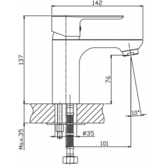 Смеситель для раковины Mixxus Premium Asio MP0045 - фото 3