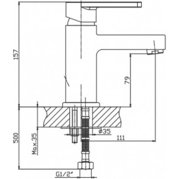 Смеситель для раковины Mixxus Premium Gudini HB0774 - фото 3