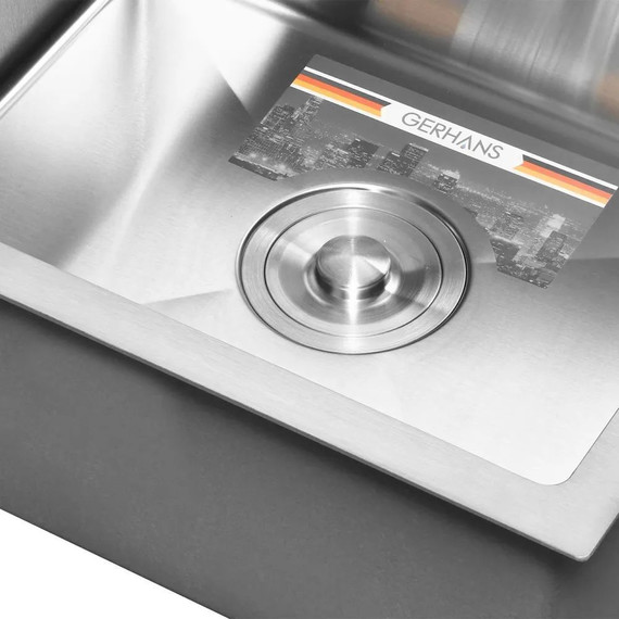 Кухонная мойка Gerhans K35043 1 мм, нержавеющая сталь, Цвет производителя: нержавеющая сталь - фото 4