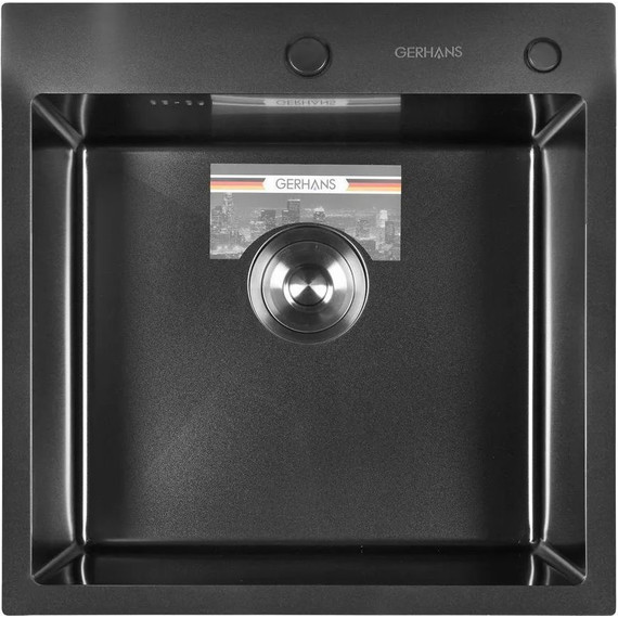 Кухонная мойка Gerhans K35050B 1 мм, PVD графит - фото 2