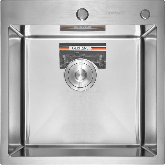 Кухонная мойка Gerhans K35050 1 мм, нержавеющая сталь, Цвет производителя: нержавеющая сталь - фото, картинка 2 Кухонная мойка Gerhans K35050 1 мм, нержавеющая сталь, Цвет производителя: нержавеющая сталь - фото 2