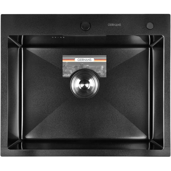 Кухонная мойка Gerhans K36050B 1 мм, PVD графит - фото 2