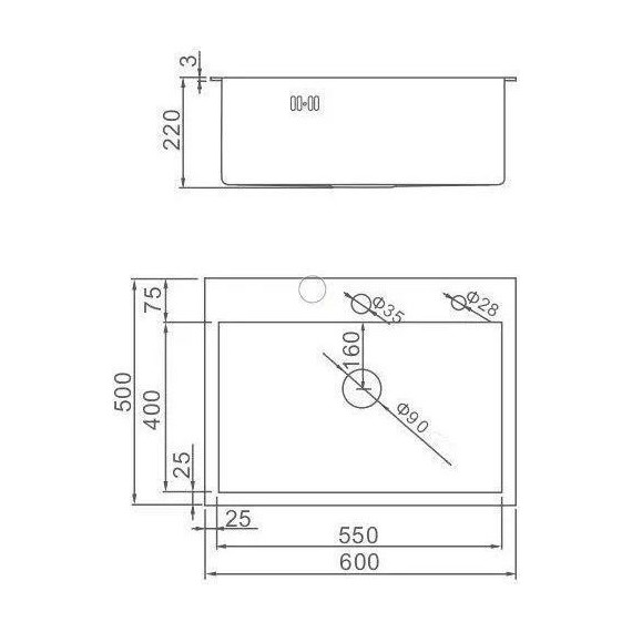 Кухонная мойка Gerhans K36050B 1 мм, PVD графит - фото 7