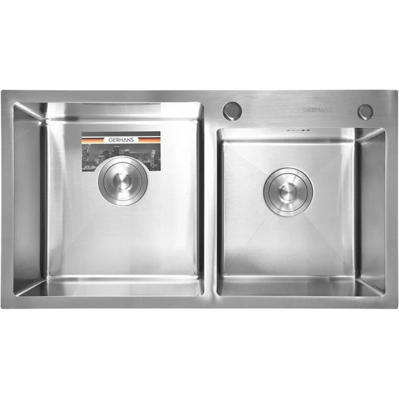Кухонная мойка Gerhans K37843-S 1 мм, нержавеющая сталь, Цвет производителя: нержавеющая сталь - фото 2