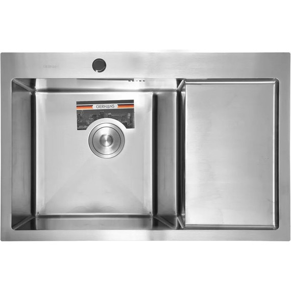 Кухонная мойка Gerhans K37851-L 1 мм, нержавеющая сталь L, Цвет производителя: нержавеющая сталь - фото 2