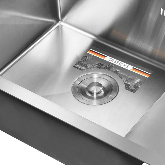 Кухонная мойка Gerhans K37851-L 1 мм, нержавеющая сталь L, Цвет производителя: нержавеющая сталь - фото 3