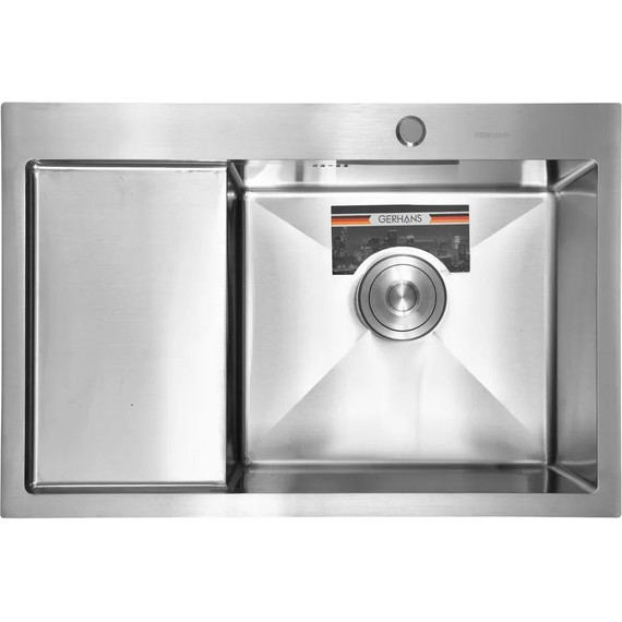 Кухонная мойка Gerhans K37851-R 1 мм, нержавеющая сталь R, Цвет производителя: нержавеющая сталь - фото 2