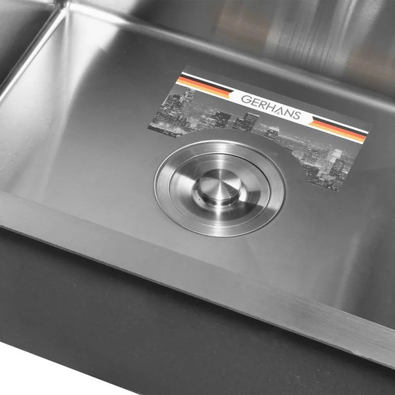 Кухонная мойка Gerhans K37851-R 1 мм, нержавеющая сталь R, Цвет производителя: нержавеющая сталь - фото 4