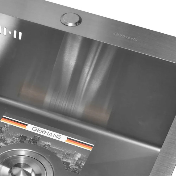 Кухонная мойка Gerhans K37851-R 1 мм, нержавеющая сталь R, Цвет производителя: нержавеющая сталь - фото 5