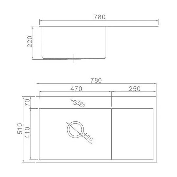 Кухонная мойка Gerhans K37851B-L 1 мм, PVD графит L, Цвет производителя: графит - фото 7