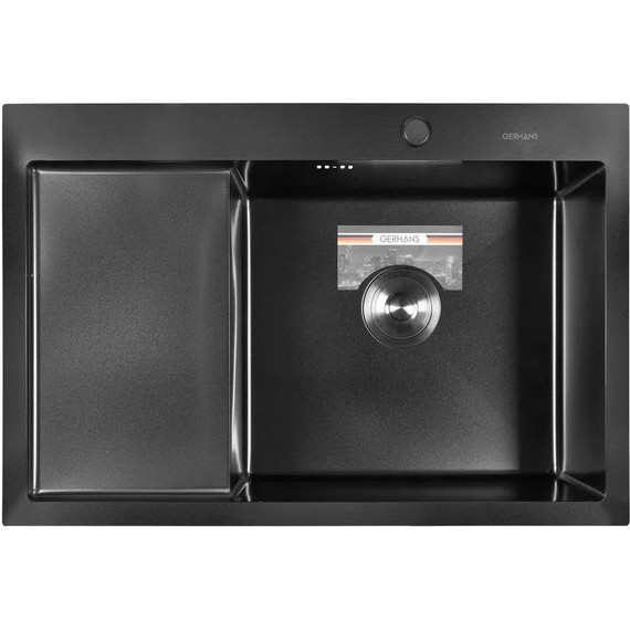 Кухонная мойка Gerhans K37851B-R 1 мм, PVD графит R, Цвет производителя: графит - фото 2