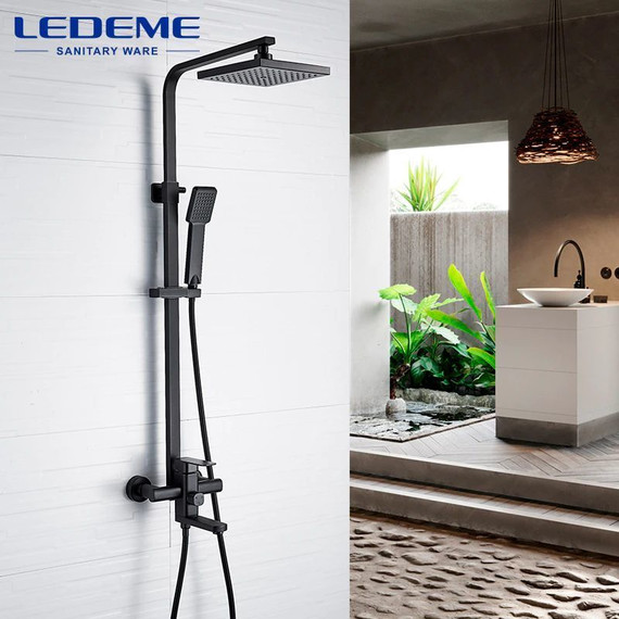 Душевая стойка Ledeme L2433B, черный матовый - фото 2
