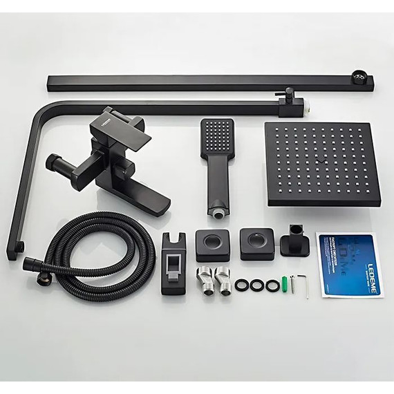 Душевая стойка Ledeme L72433B, черный матовый - фото 5