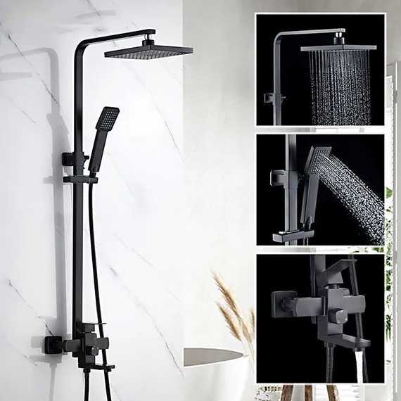 Душевая стойка Ledeme L72433B, черный матовый - фото 3