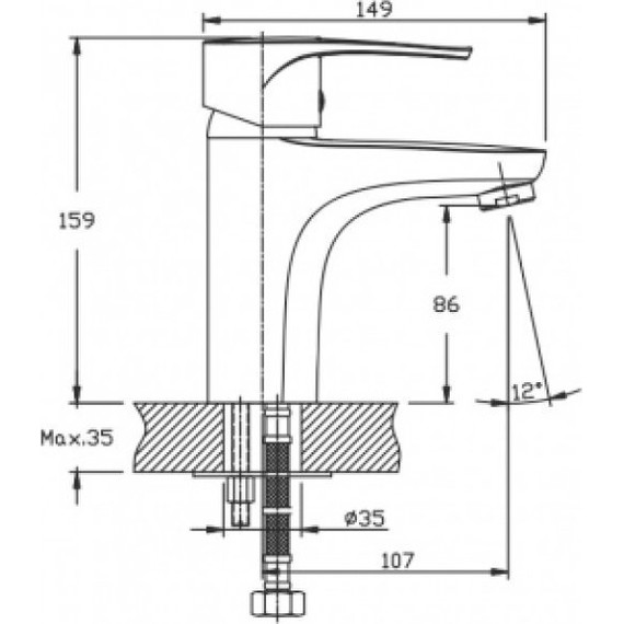 Смеситель для раковины Mixxus Premium Xide HB0400 - фото 2