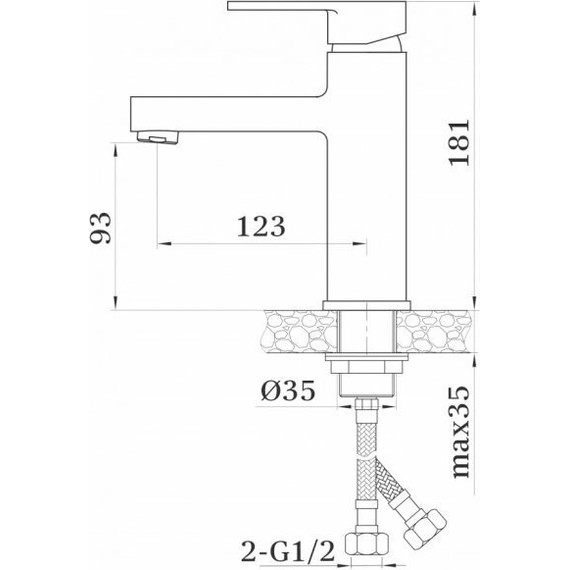 Смеситель для раковины Mixxus Kub CR0410, черный - фото 3