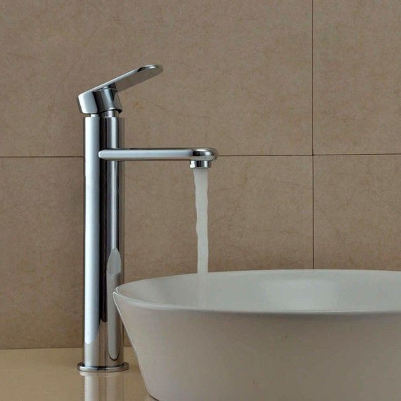 Смеситель для раковины высокий Mixxus Eva CR0446, нержавеющая сталь - фото 2