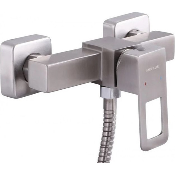 Смеситель для душа Mixxus Fit SS0404 с душевым гарнитуром, нержавеющая сталь - фото 