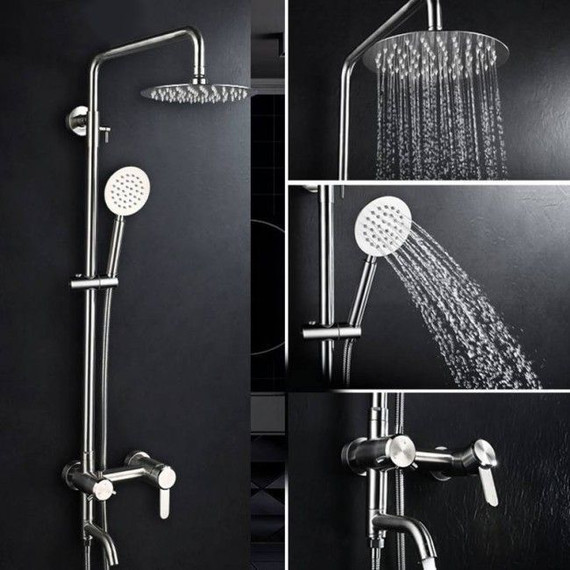 Душевая стойка Mixxus Nox SS0038, нержавеющая сталь - фото 2