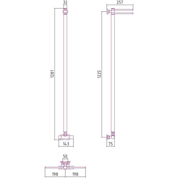 Полотенцесушитель водяной Сунержа Лайк EU50 П1 1200х50 мм 00-0213-1200 - фото 12