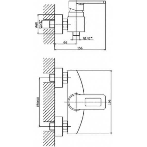 Смеситель для душа Mixxus Premium Gudini HB0776 с душевым гарнитуром - фото 2