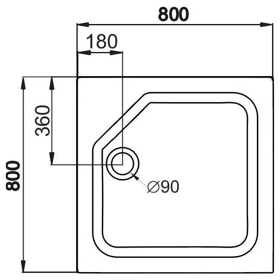Поддон акриловый Тритон ПД21 80x80 см (каркас и панель в комплекте) - фото, картинка 6 Поддон акриловый Тритон ПД21 80x80 см (каркас и панель в комплекте) - фото 6