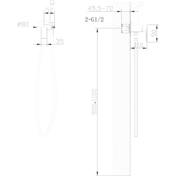 Набор для гигиенического душа Abber Weiss Insel AF8025 - фото 4