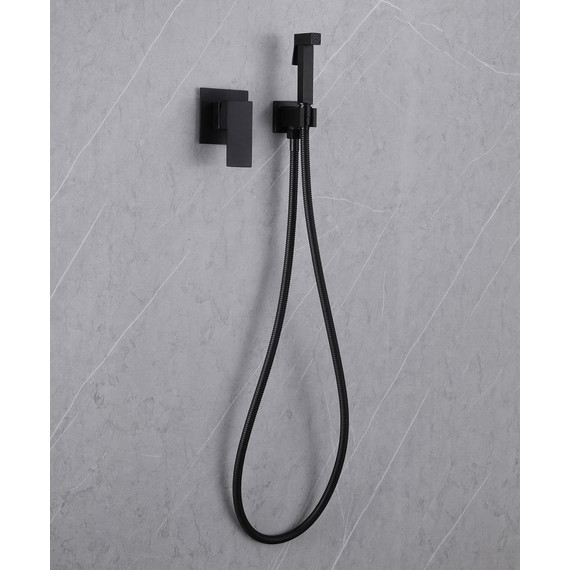 Набор для гигиенического душа Abber Daheim AF8225B, черный матовый - фото 3