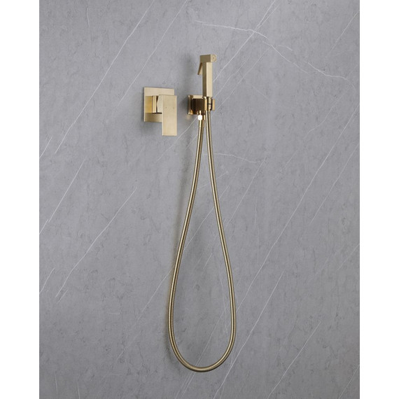 Набор для гигиенического душа Abber Daheim AF8225G, золото матовое - фото 3